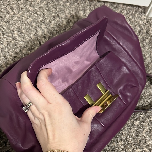 Coach Kristin Purple Leather Hobo Satchel - Picture 7 of 9